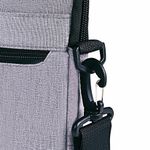 Сумка портфель HEIKKI NOVATION (ХЕЙКИ) с отделением для ноутбука 13-14", багажная лента, серая, 28х38х3 см, 272592
