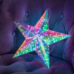 ULD-R505 3АА STAR Светильник декоративный Звезда. на батарейках 3AA не в-к. 100 светодиодов Белый свет. Цвет корпуса радужный. TM Uniel