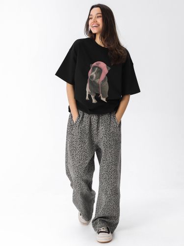 Черная футболка с принтом женская BOBO