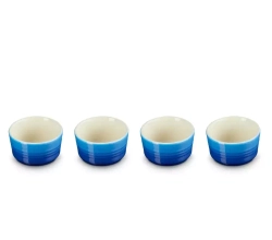 Le Creuset - Набор из 4 форм для выпечки 100мл лазурный / артикул   79109102200000  / GTIN 843251177998