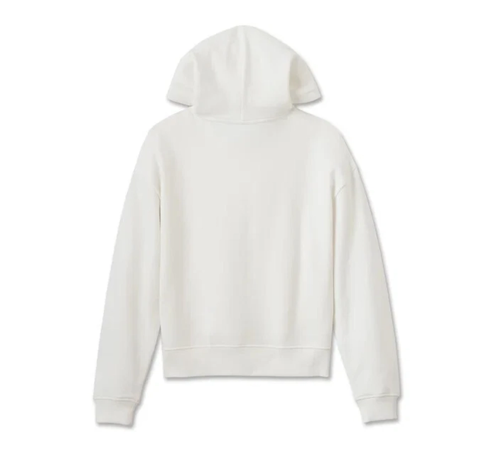 Толстовка Womens Oversized Bar & Shield Hoodie Cloud Dancer Harley-Davidson