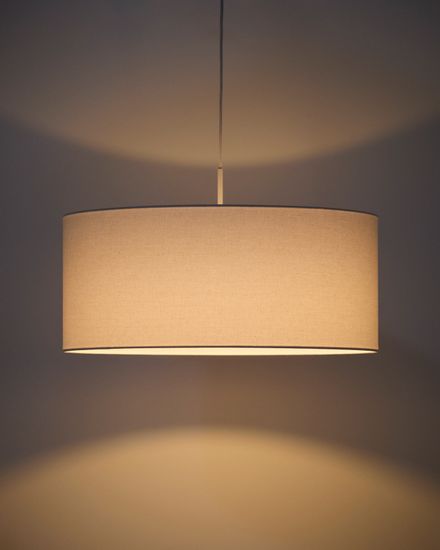 Абажур для подвесного светильника Niani из хлопка цвета слоновой кости, диаметр 60 см