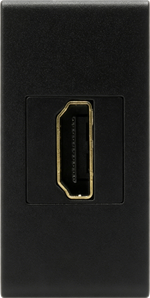 Розетка HDMI,  1мод.,  черн. матовая (22.5х45мм)