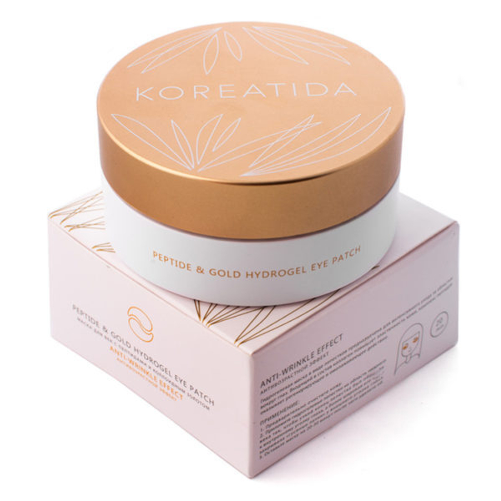 Патчи с пептидами и коллоидным золотом Koreatida Peptide & gold hydrogel eye patch, 60 шт