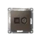Розетка компьютерная + телевизионная 2-м СП AtlasDesign RJ45 кат.5E + TV механизм мокко SE ATN000689