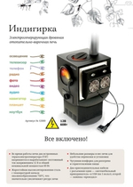 Дровяная отопительно-варочная печь ИНДИГИРКА-2