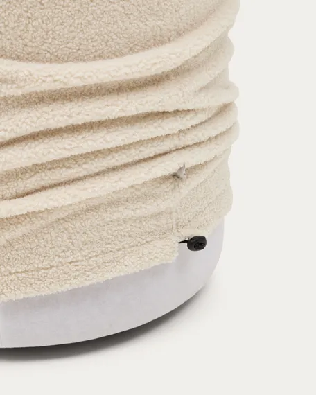 Пуф Kaeli Ø43х44 см со съемным чехлом из букле цвета экрю