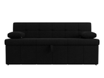 Диван кухонный прямой Лео, Черный, Микровельвет, 28658