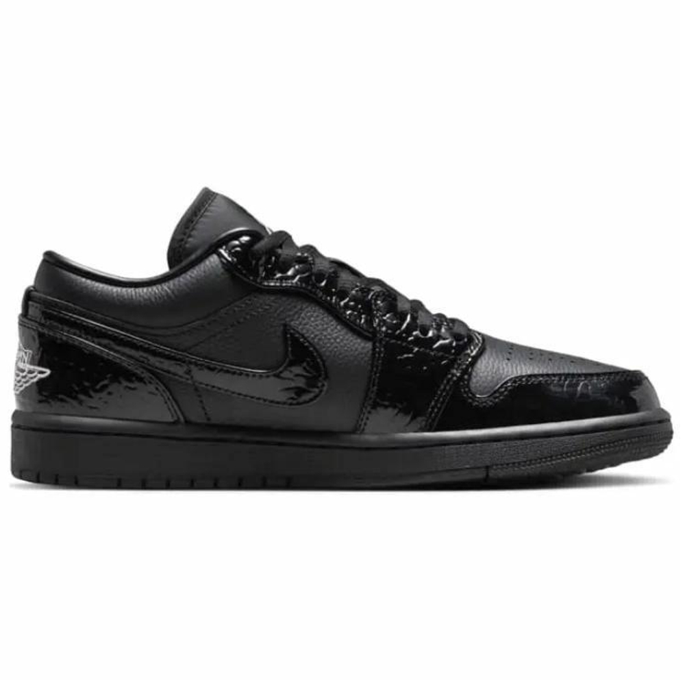 Кроссовки Jordan Air Jordan 1 Low Black Croc (Женская размерная сетка)