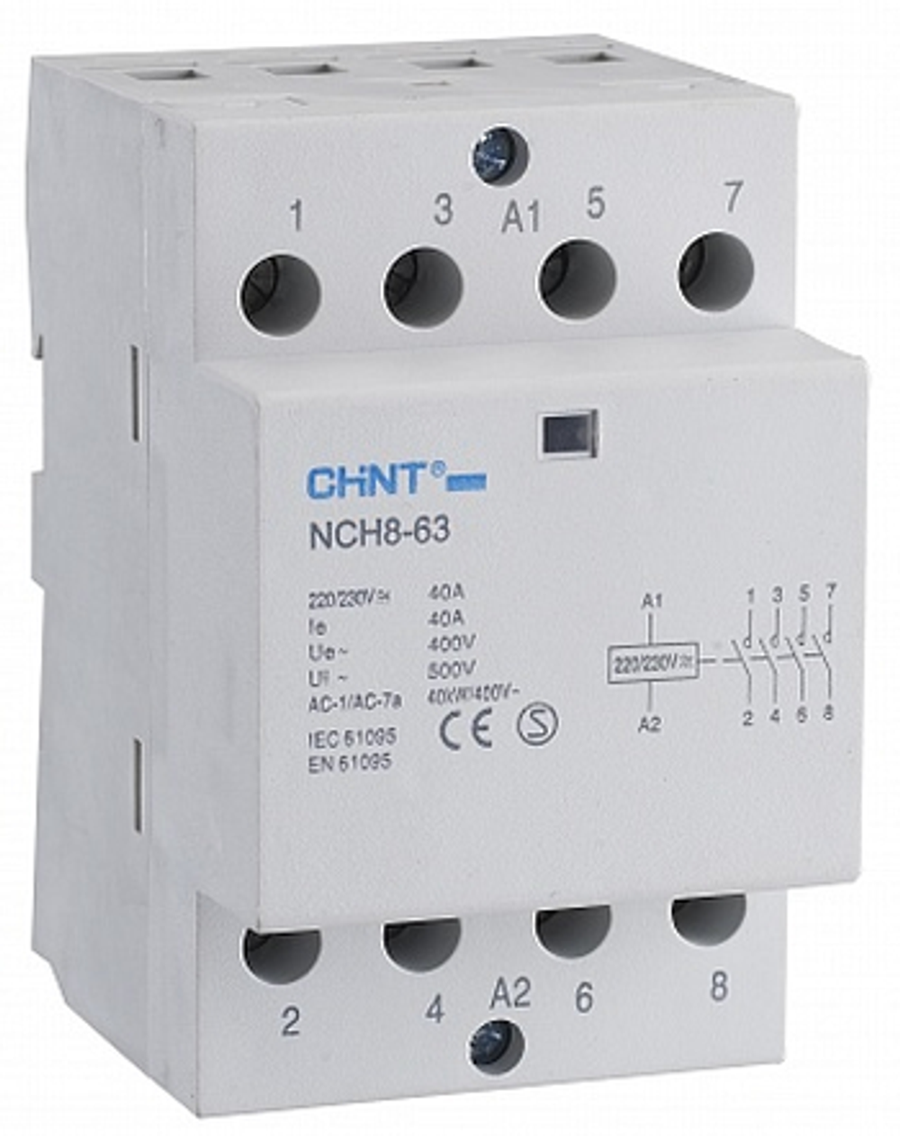 Контактор модульный 20A 230В 2НЗ+2НО NCH8-20/22 AC220/230В 50Гц (R) 256087 CHINT