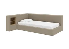 Диван-кровать Cube c нишей M (бежевый, букле)