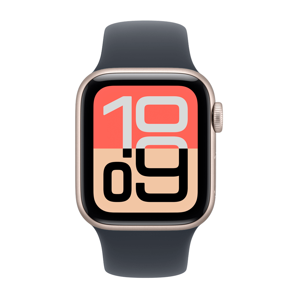 Умные часы Apple Watch SE 3 (2025) GPS, 40mm, Starlight Aluminium Case with Midnight Sport Band, S/M
