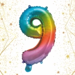Шар фольгированный «Цирфа «9» (радуга)
