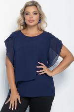 Блуза Магнолия (синяя) Б11053 LT Collection