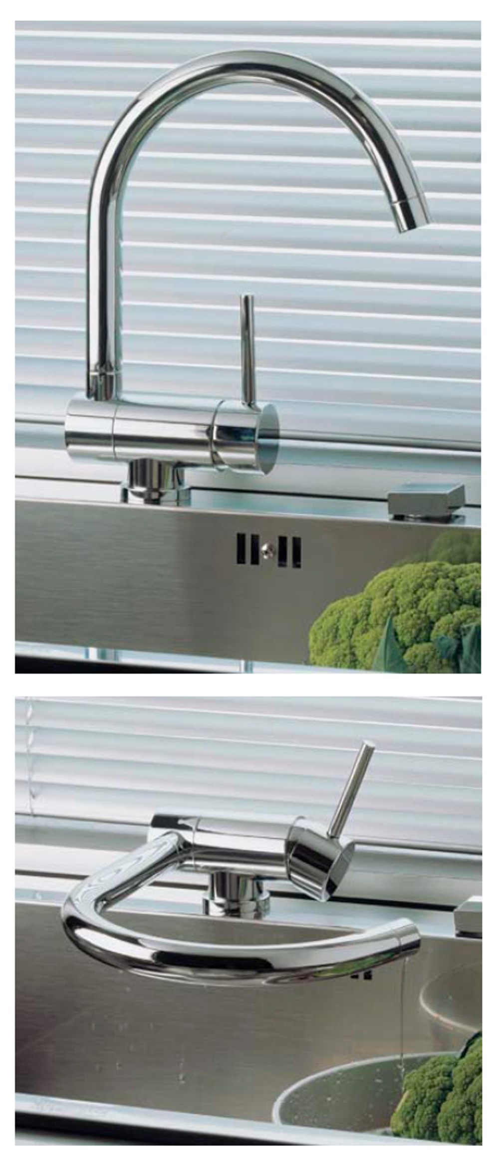 Смеситель для кухни Ritmonio Apogeo с опрокидывающимся изливом, хром E0CU40CRL