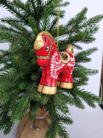 Конь-Огонь ёлочная игрушка из фарфора