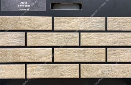 Beryoza Ceramica, Akita Бежевый, 245x65x7 - клинкерная фасадная плитка