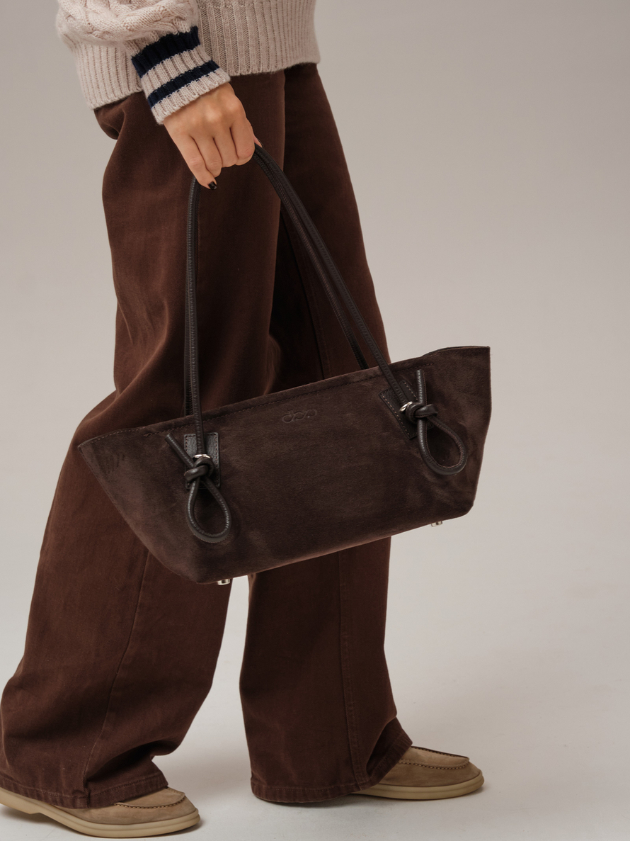 Замшевая сумка DBR 31340 темно-коричневый