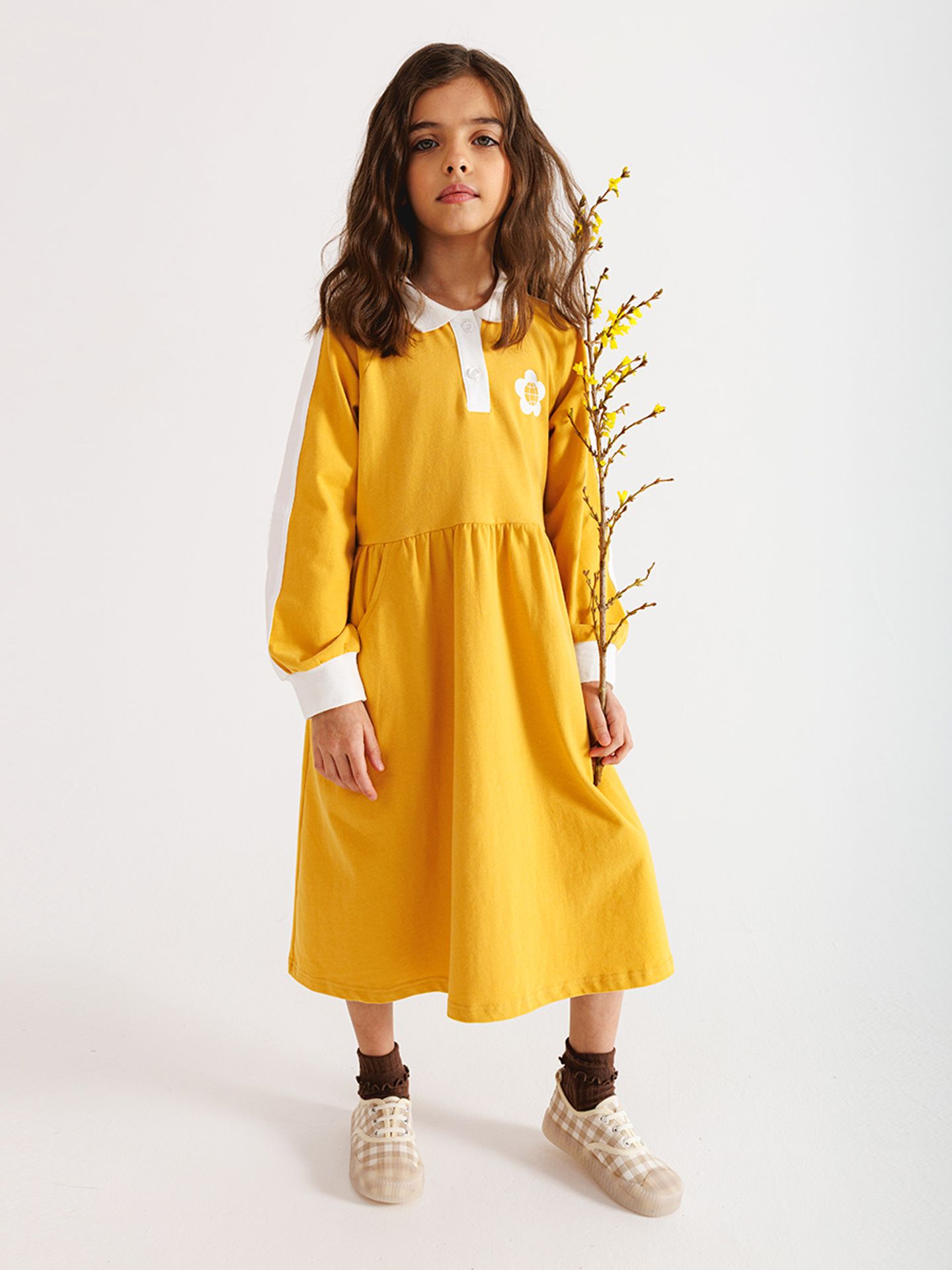 Платье горчичное "Спорт и мода"