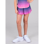 ОДЕЖДА ДЛЯ ТЕННИСА Девочки, Юбка BIDI BADU COLORTWIST PRINTED WAVY JUNIOR SKORT .