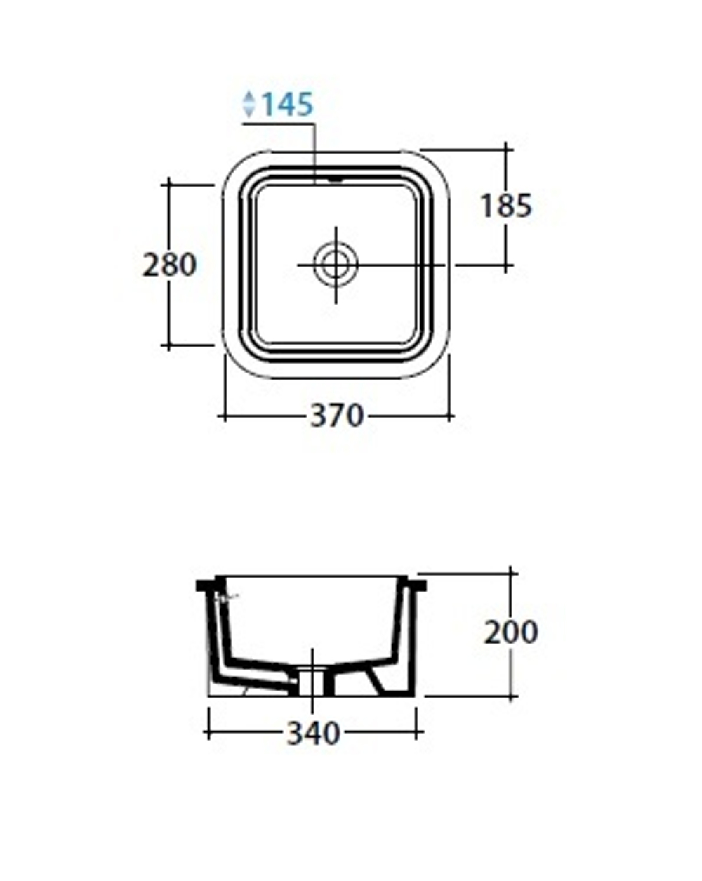 Раковина Globo Stone SS037.BI на 37 см