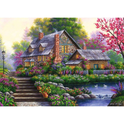 Ravensburger - Пазл Романтический домик в деревне 1000 деталей. 151844