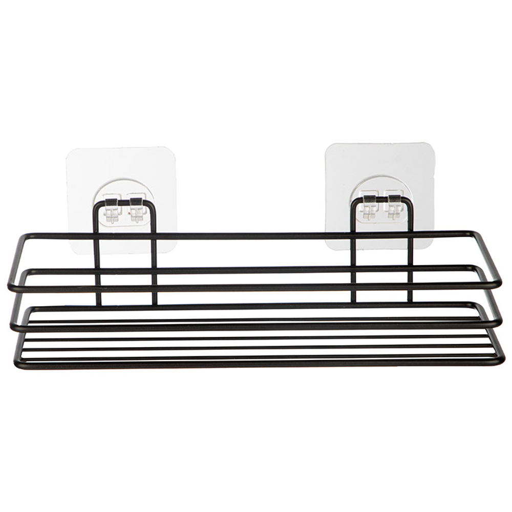 Полка подвесная 25*11,5*4,5см "Black" на самоклеящейся основе