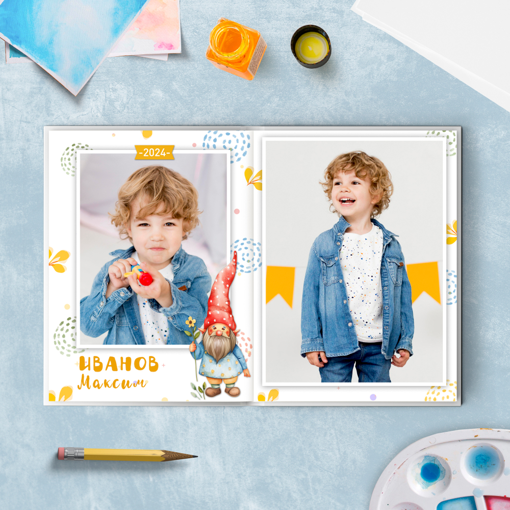 PSD-Шаблон фотокниги "Гномики"