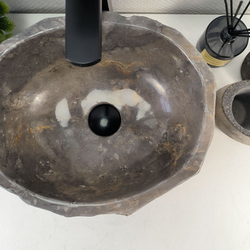 Раковина из мрамора Erozy Grey EM-65522 37*32*15 0882
