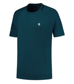 Мужская теннисная футболка K-Swiss Tac Hypercourt Double Crew 2 - Бирюзовый