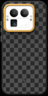 Защитный чехол для Realme GT8 Pro органо-силиконовый под карбон c MagSafe черный (Black)