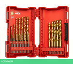 Набор сверл по металлу Milwaukee RedHEX HSS-G TiN 2-10мм 19шт (4932493866)