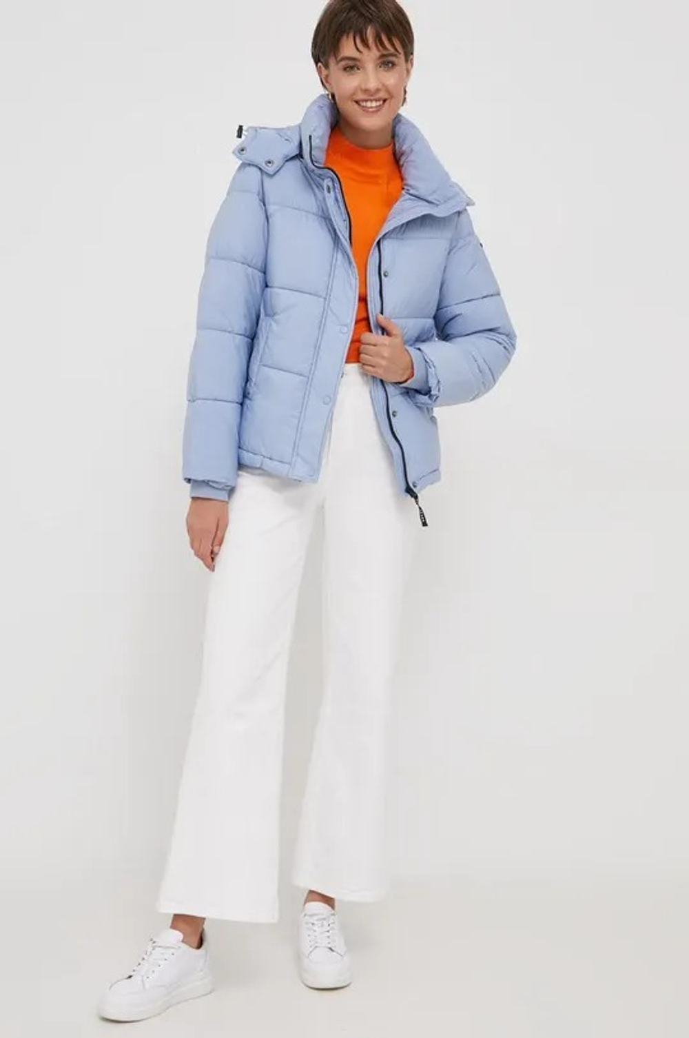 Куртка утепленная женская PEPE JEANS PUFFER JACKET WITH HOOD