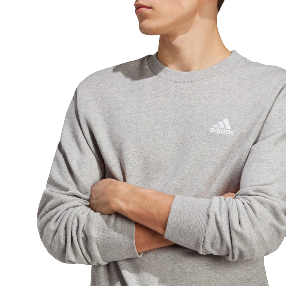 Мужская кофта теннисная adidas Essentials French Terry Embroidered Small Logo Sweatshirt Men - Grey