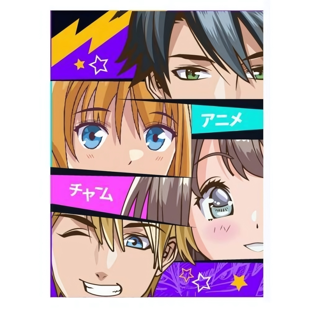 Блокнот А6 56л. клетка "Аниме-1" обложка с гел. наполн. глиттер морозостойкий (Центрум)