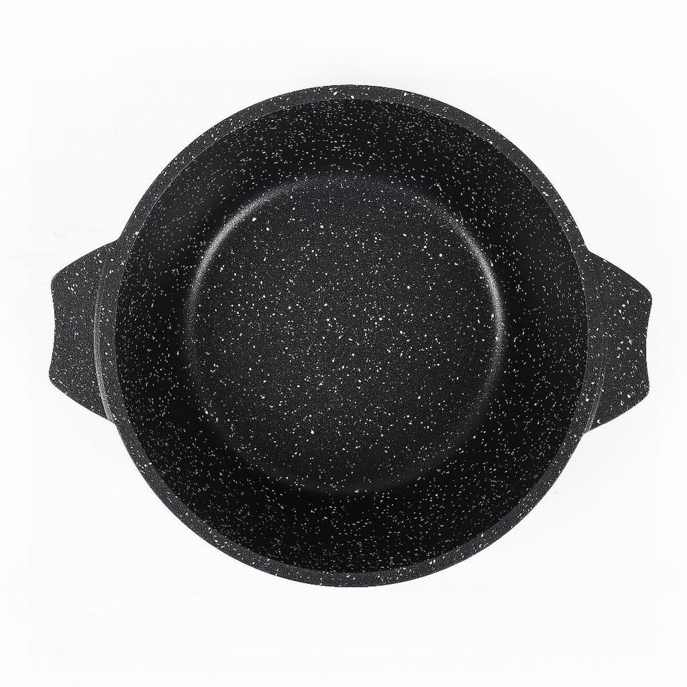 Кастрюля алюминий, антиприг, 3 л, с крыш, Мечта, Гранит black, 43802