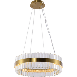 Люстра Rivoli Gwinnett 6193-201 подвесная светодиодная LED 3000-6300К 112 Вт с пультом | Хрусталь