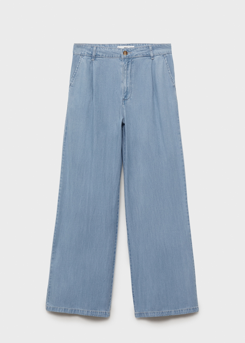 Брюки wideleg из лиоцелла с защипами