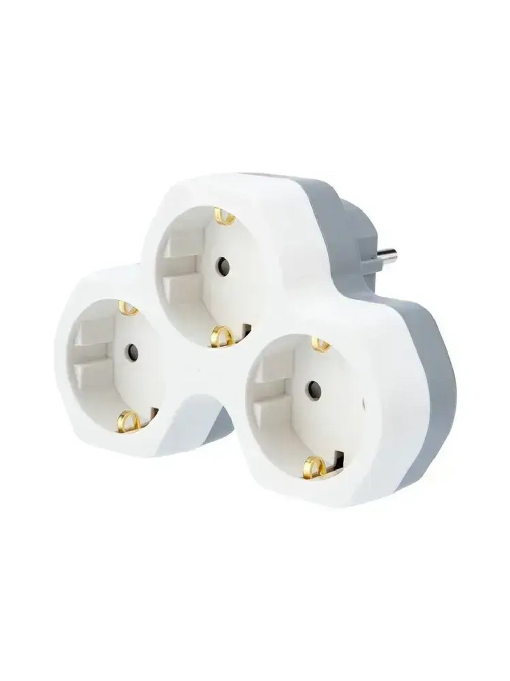 Тройник для розетки электрический, 16 А с заземлением REXANT