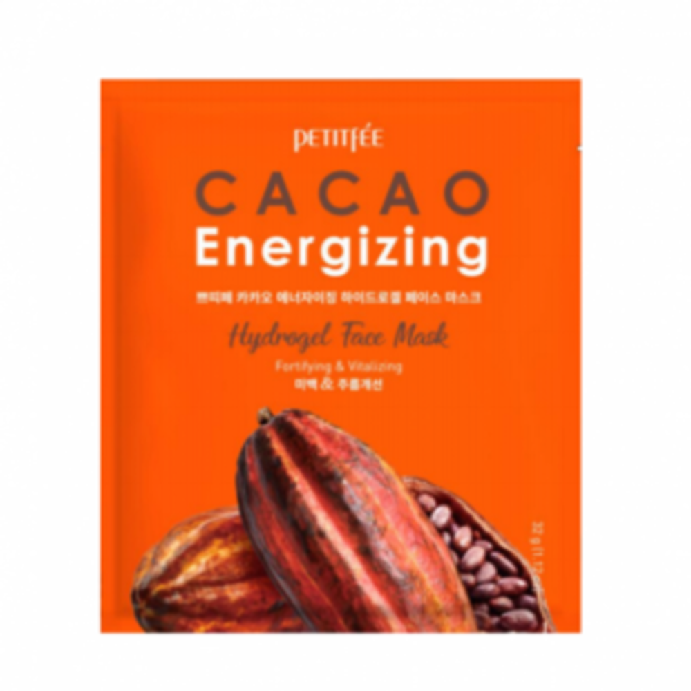 Petitfee Маска для лица разглаживающая с экстрактом какао - Cacao energizing hydrogel face mask, 32г