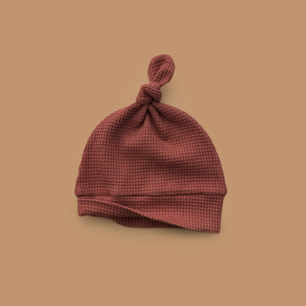 Лёгкая вафельная шапочка (терракотовый)