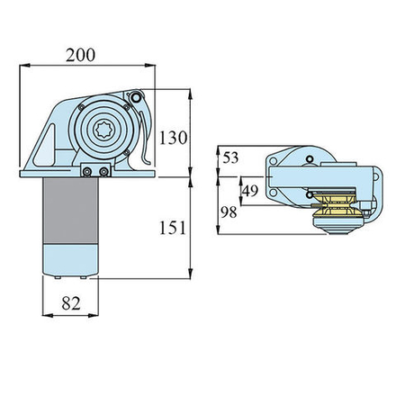 Лебедка якорная "Dorado", 500Вт, 12В, цепь 6мм