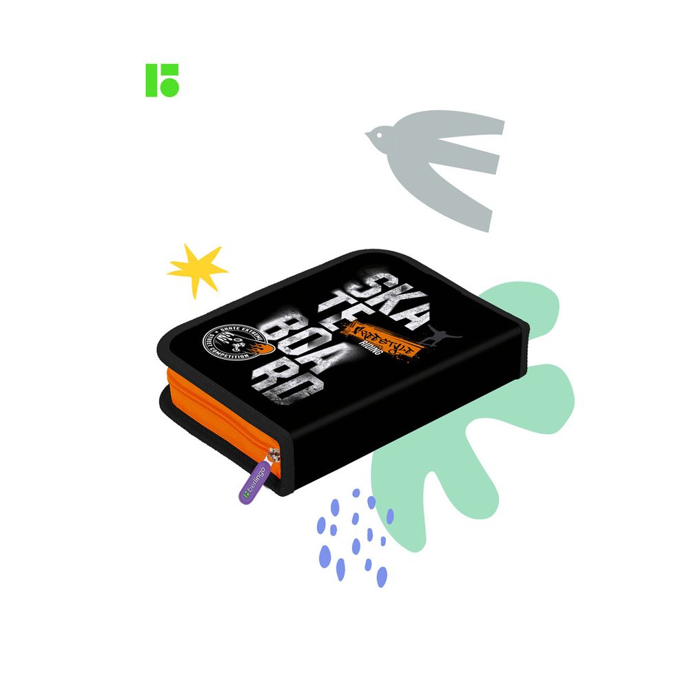 Пенал 1 отделение, 200*140*40 Berlingo "Extreme freedom", дополнительная откидная секция, полиэстер