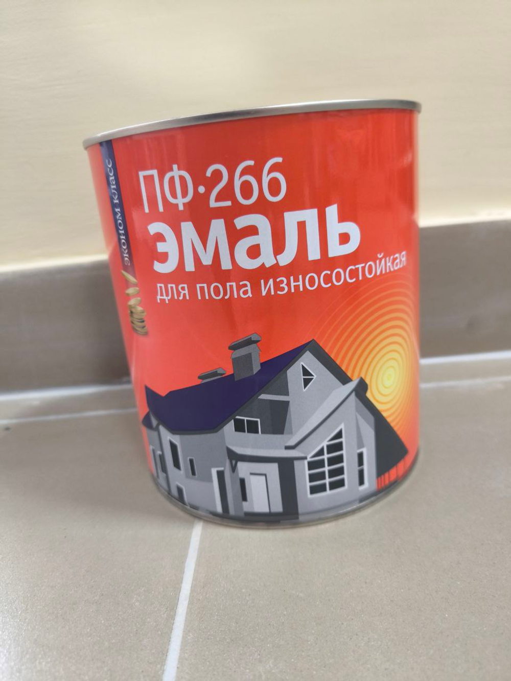 Эмаль ПФ-266 для пола износостойкая красно-коричневая 0.8 кг