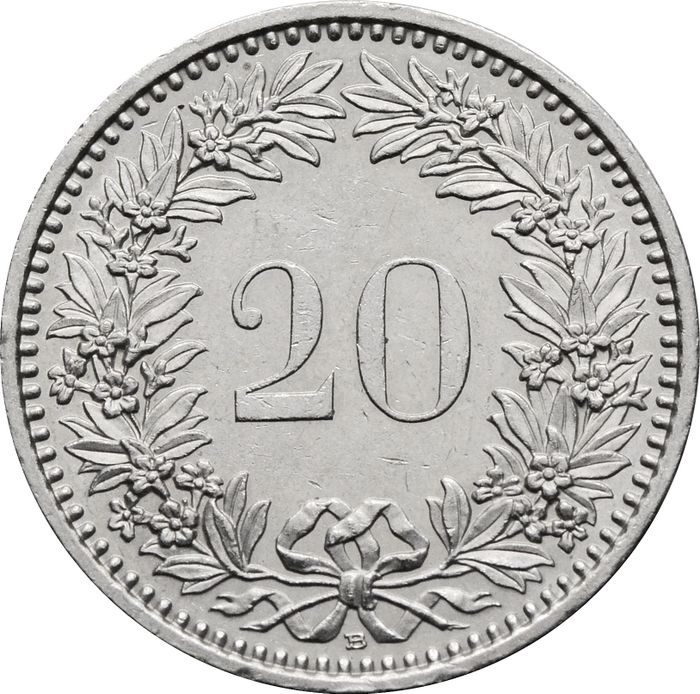 20 раппенов 1939-2023 Швейцария