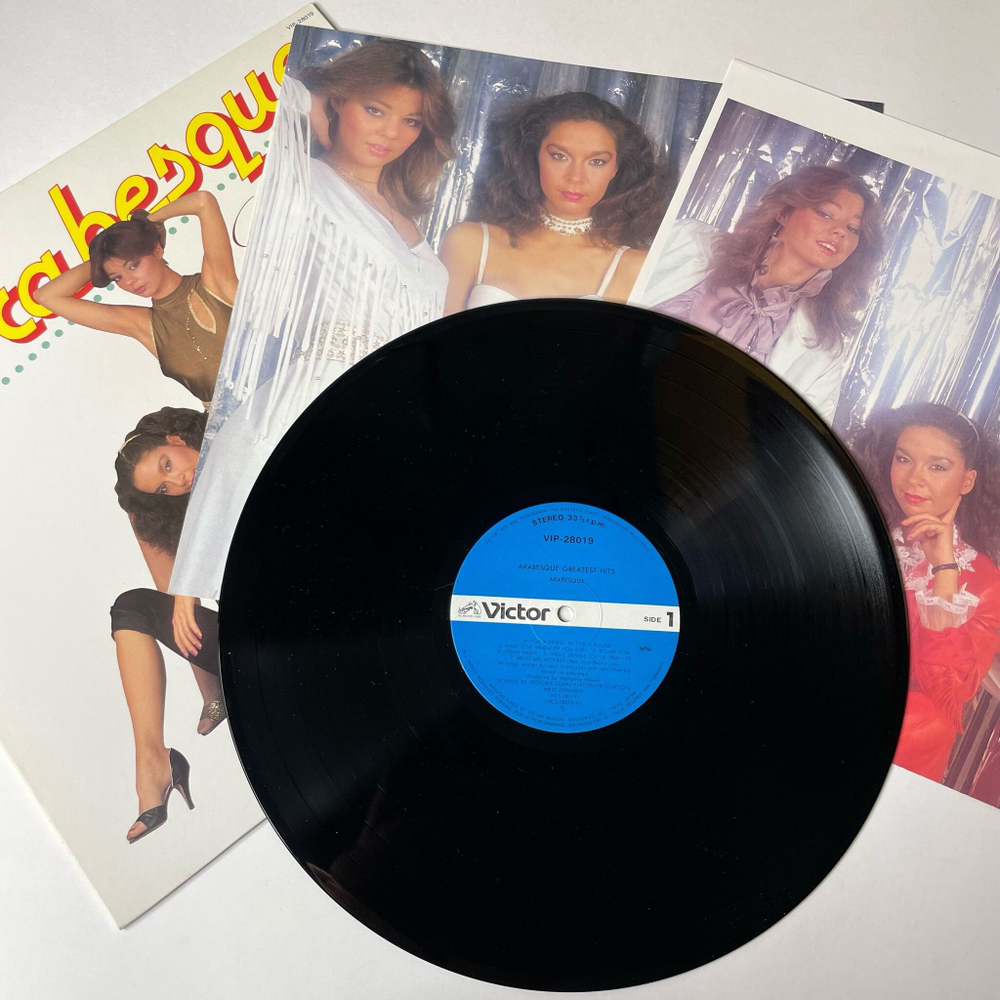 Винтажная виниловая пластинка LP Arabesque Ансамбль Арабеска Greatest Hits (Japan 1981) (No Obi) Hello Mr. Monkey