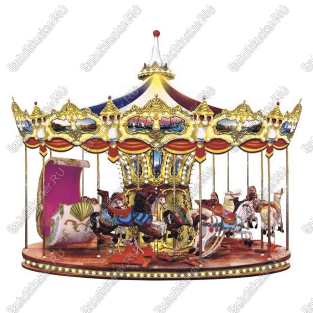 Электрическая Аттракцион карусель детская «Весёлая горка», 6,5×6,5×6,8 м