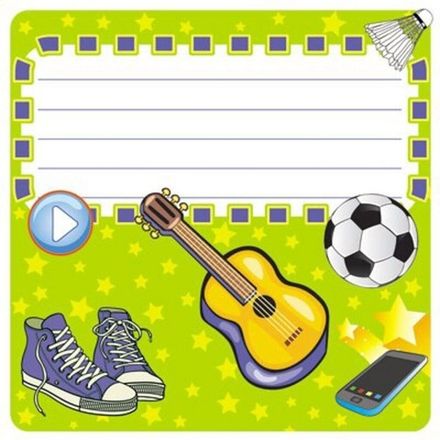 Наклейки на тетради универсальные, с рисунком, Атмосфера праздника, 11076