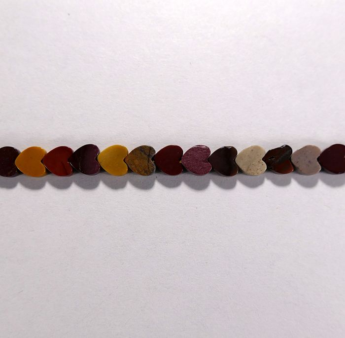 Бусина из мукаита, фигурная, 6x6 мм (сердце, гладкая)