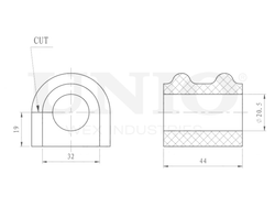 Втулка переднего стабилизатора UNIO RMP-10156